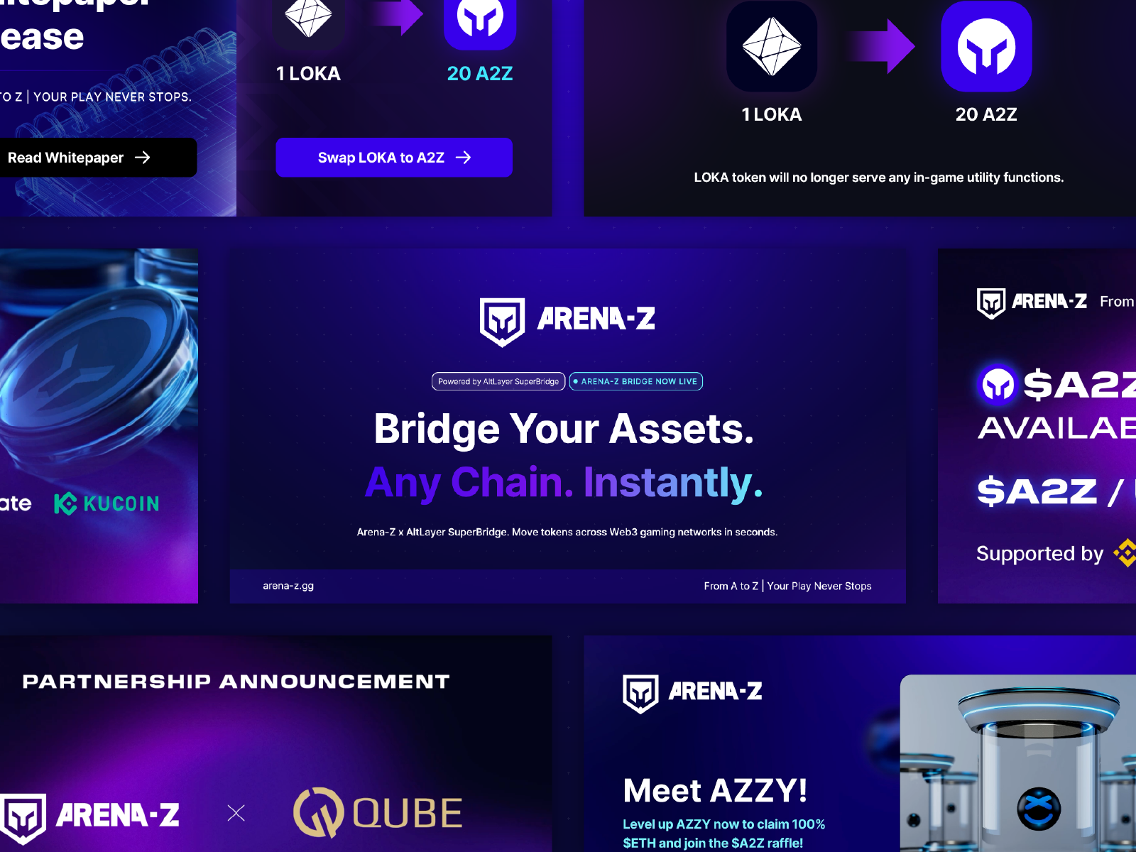 Social media and campaign creative: bridge launch, token swap, partnership announcements