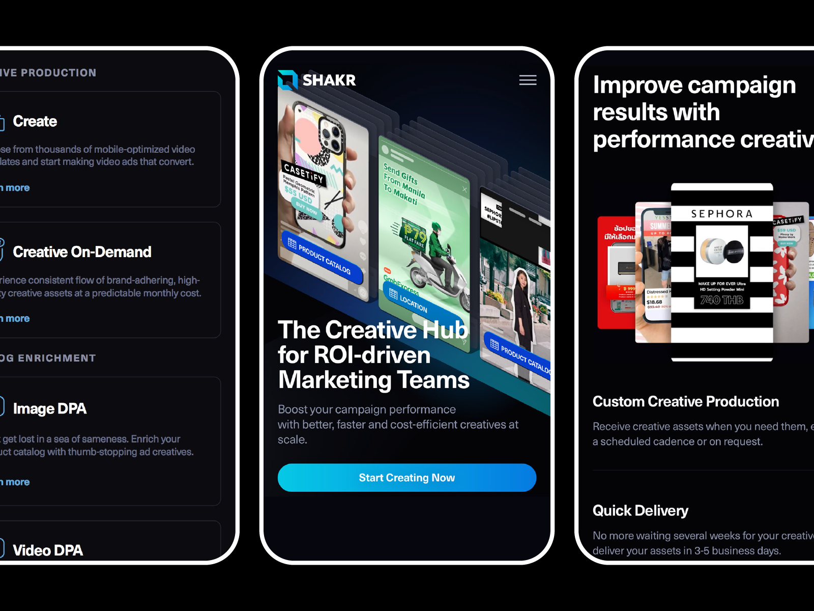 Shakr video templates for YesStyle, LG, Coupang Eats, and Casetify