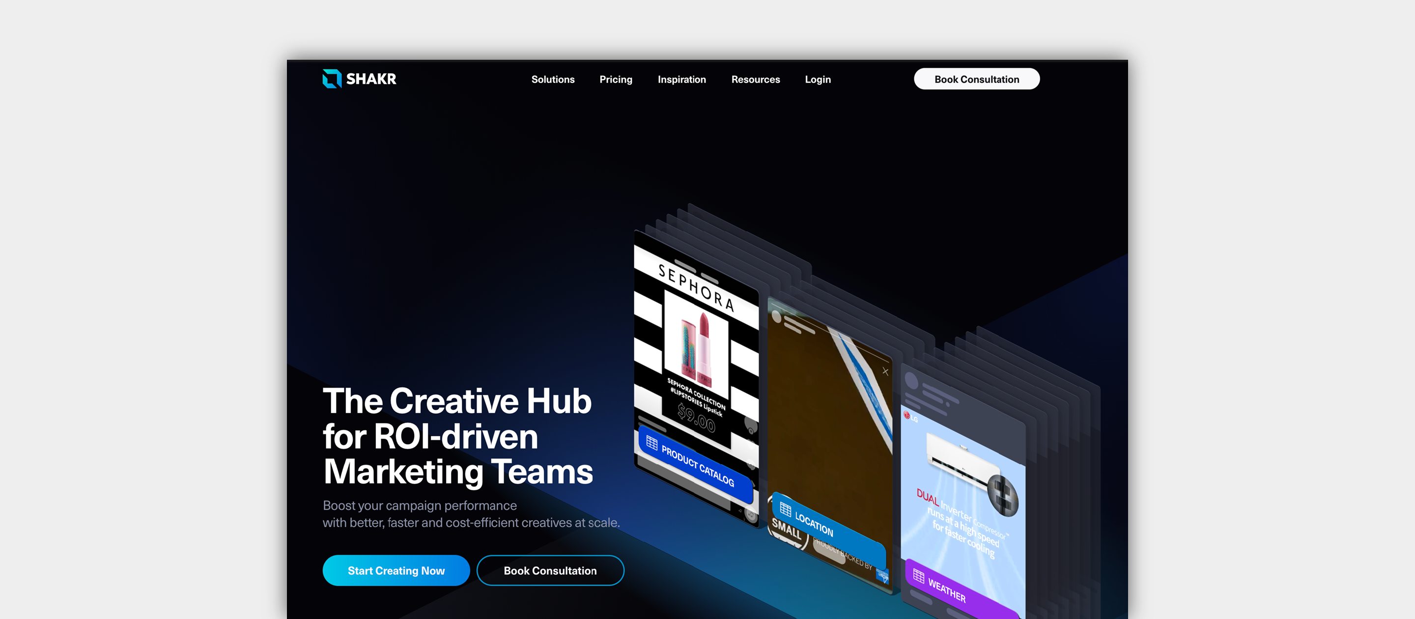 Shakr Media website and brand system overview